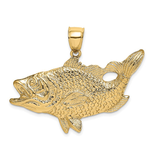 Gold Polished Fish Pendants