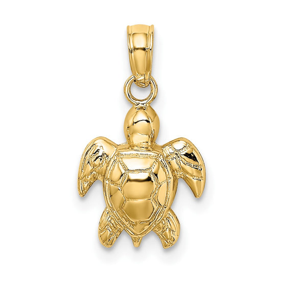 Gold Polished Turtle Pendants