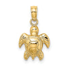 Gold Polished Turtle Pendants