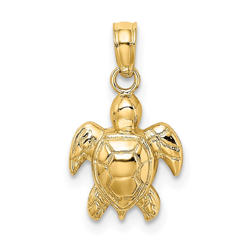 Gold Polished Turtle Pendants