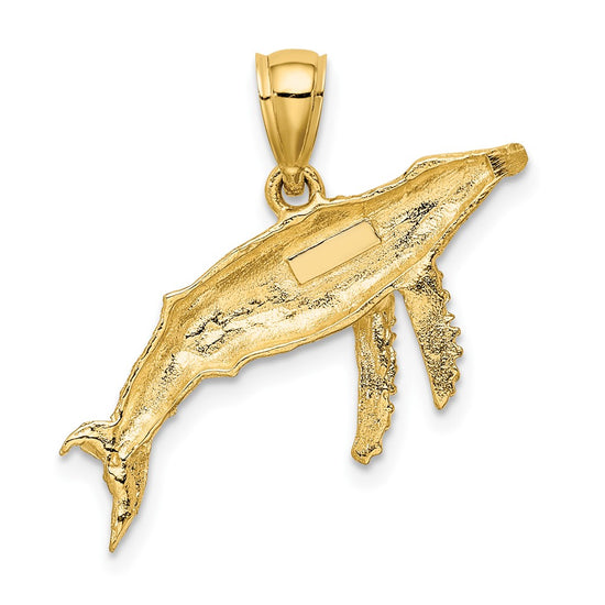 Gold Polished Whale Pendants