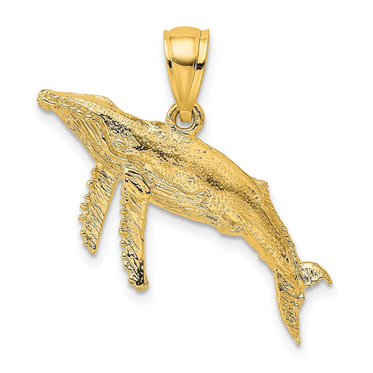 Gold Polished Whale Pendants