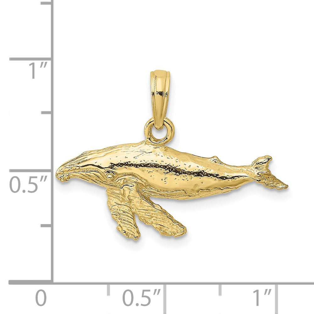 Gold Polished Whale Pendants