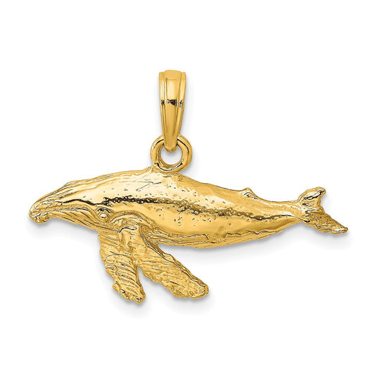 Gold Polished Whale Pendants