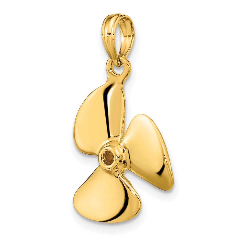 Gold Polished Propeller Pendant