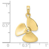 Gold Polished Propeller Pendant