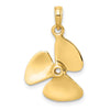 Gold Polished Propeller Pendant