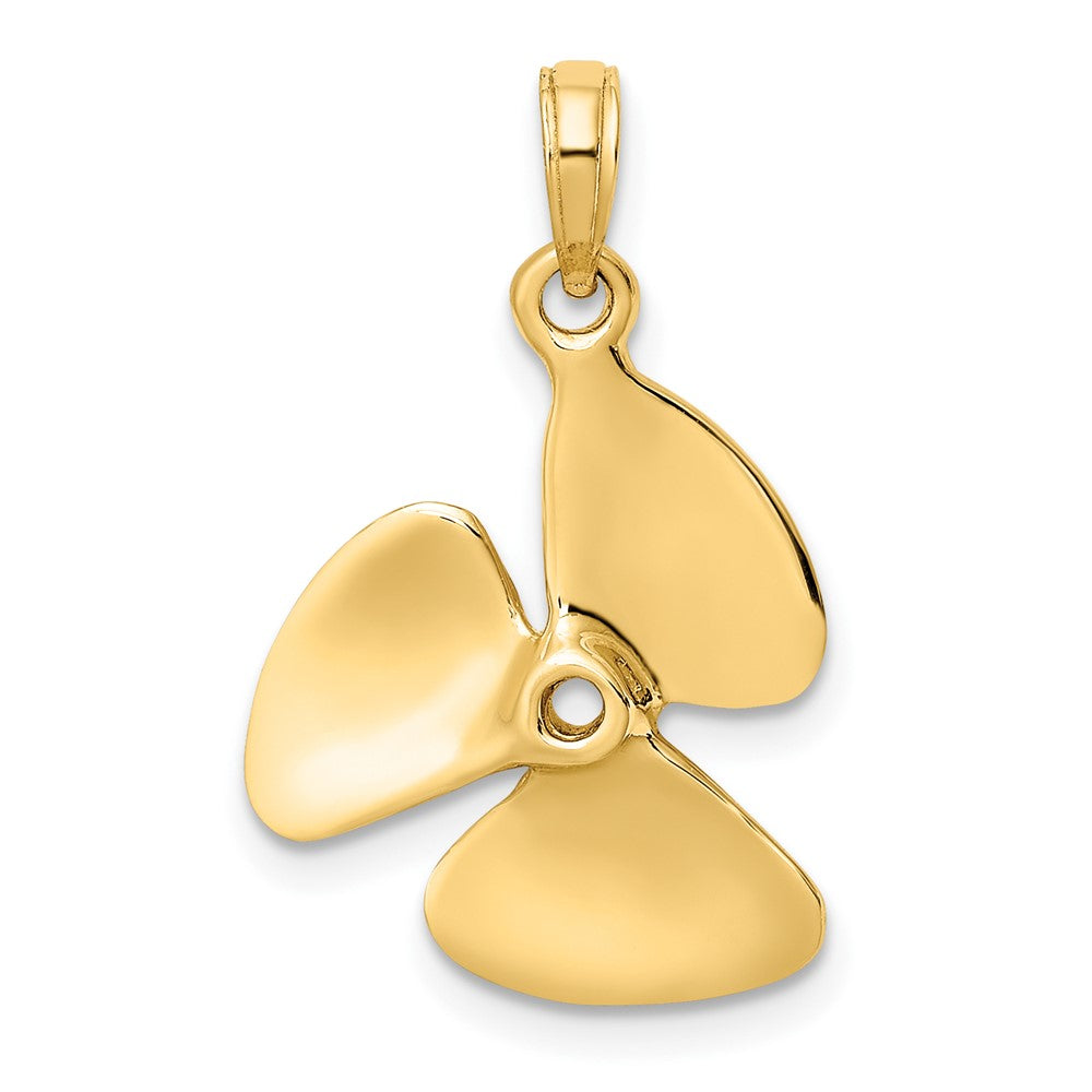 Gold Polished Propeller Pendant