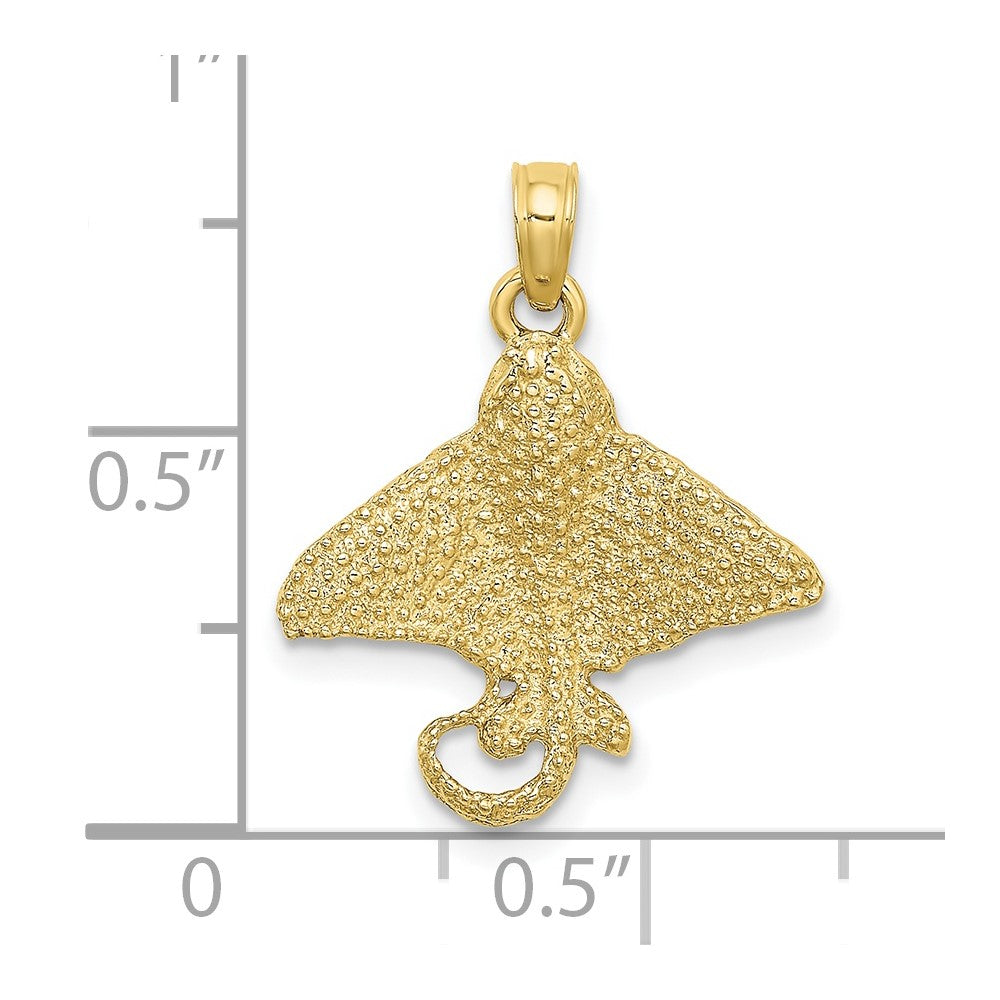 Gold Polished Stingray Pendants