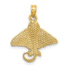 Gold Polished Stingray Pendants