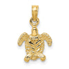 Gold Polished Turtle Pendants
