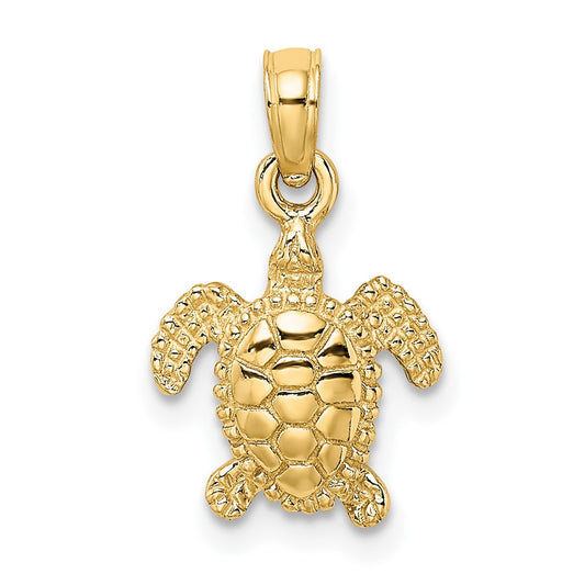Gold Polished Turtle Pendants