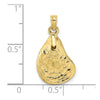 Gold Polished Sea Shell Pendants