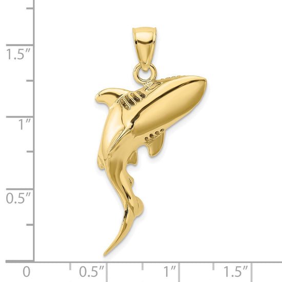 Gold Polished Shark Pendants