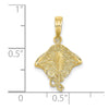 10K 2-D Stingray Charm