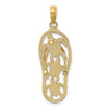 Gold Polished Flip Flop Pendants