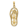 Gold Polished Flip Flop Pendants