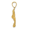 Gold Polished Stingray Pendants