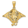 Gold Polished Stingray Pendants