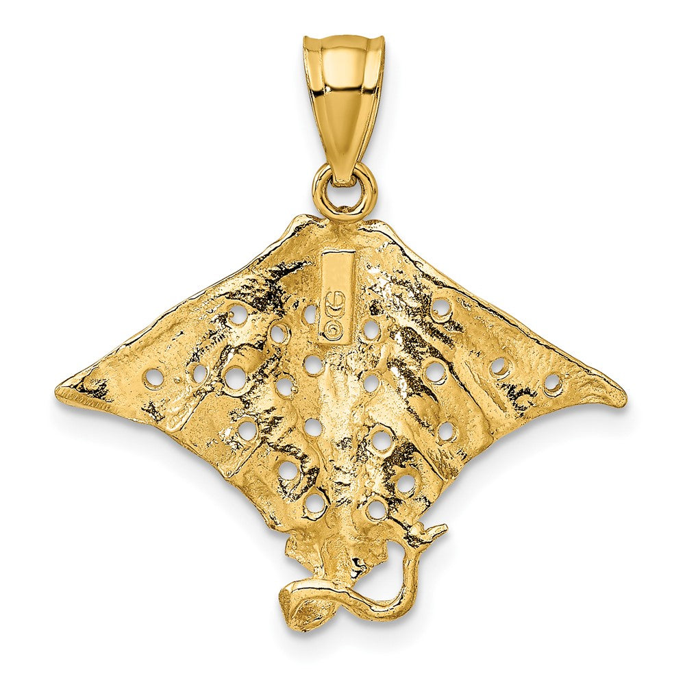 Gold Polished Stingray Pendants