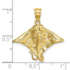 Gold Polished Stingray Pendants