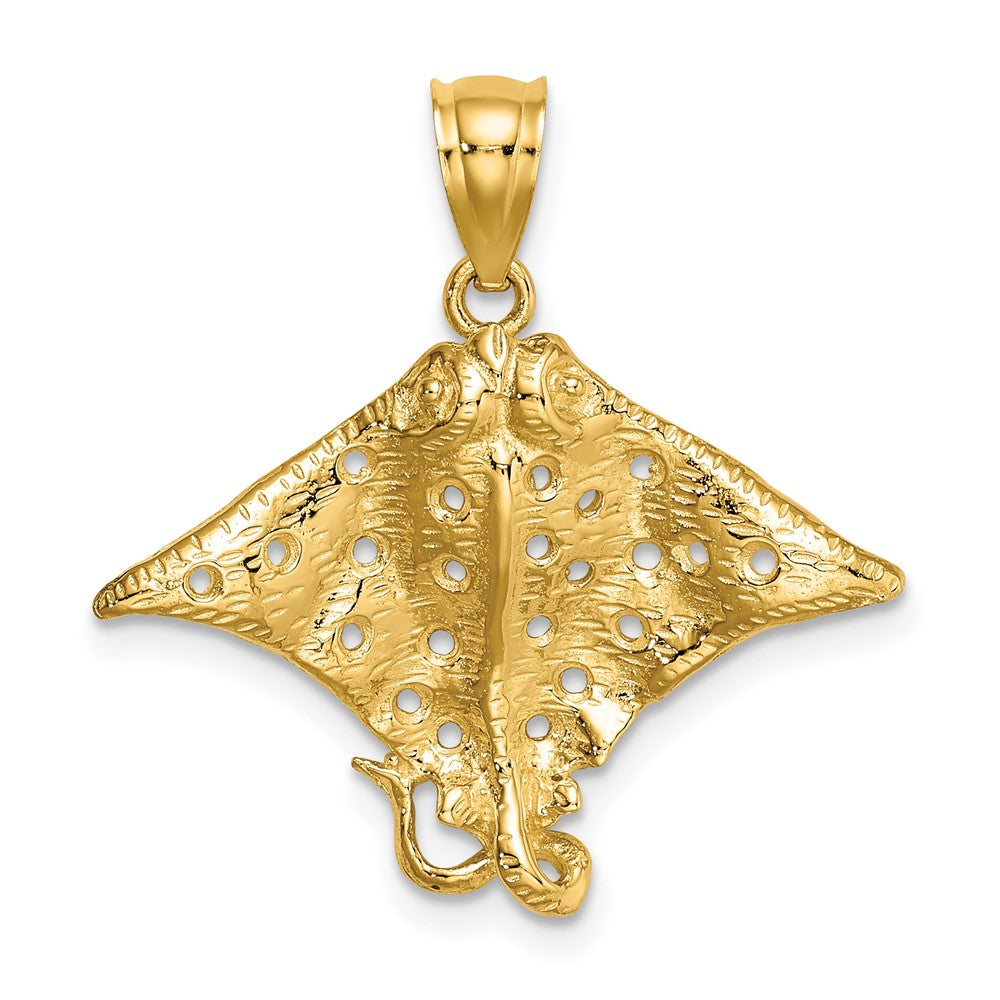 Gold Polished Stingray Pendants