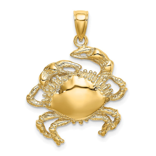 Gold Polished Crab Pendants