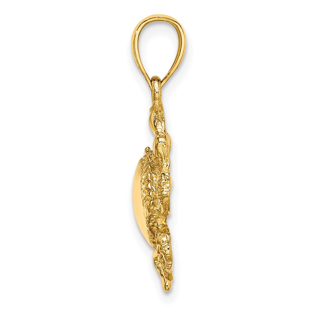Gold Polished Crab Pendants