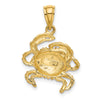 Gold Polished Crab Pendants