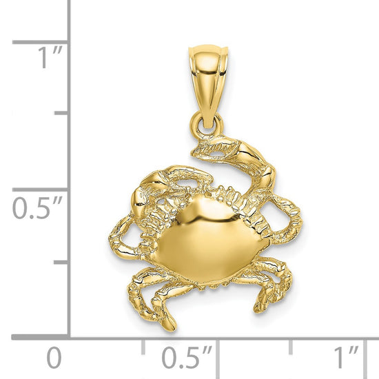 Gold Polished Crab Pendants