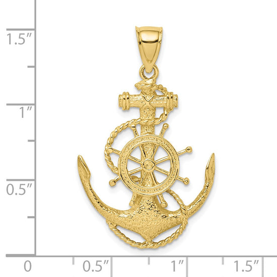 Gold Polished Anchor Pendants