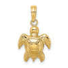 Gold Polished Turtle Pendants