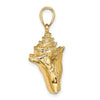 Gold Polished Sea Shell Pendants