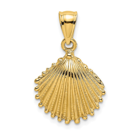 Gold Polished Sea Shell Pendants
