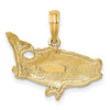 Gold Polished Fish Pendants