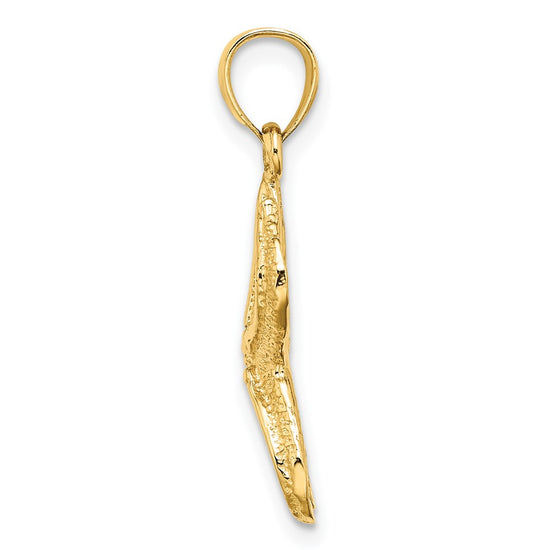 Gold Polished Starfish Pendants