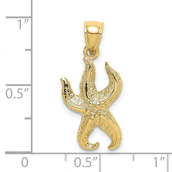 Gold Polished Starfish Pendants