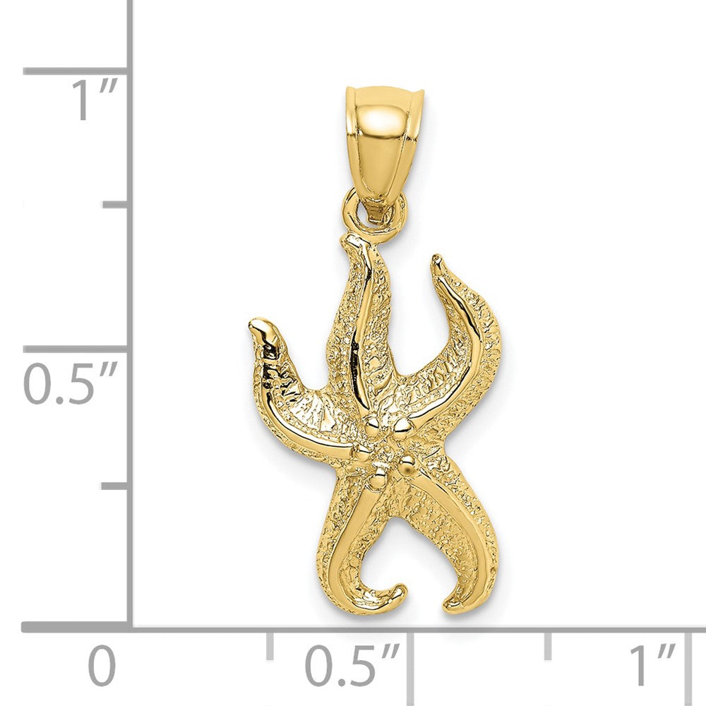 Gold Polished Starfish Pendants
