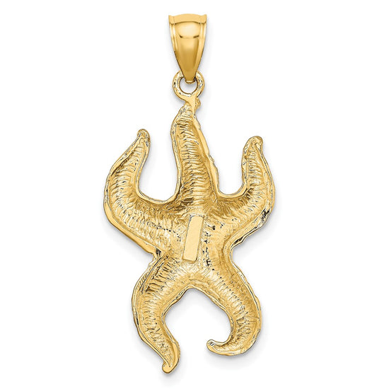 Gold Polished Starfish Pendants