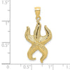 Gold Polished Starfish Pendants