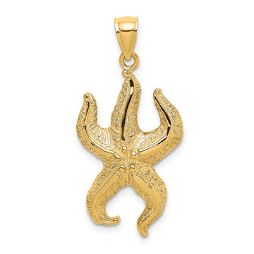Gold Polished Starfish Pendants