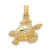 Gold Polished Turtle Pendants