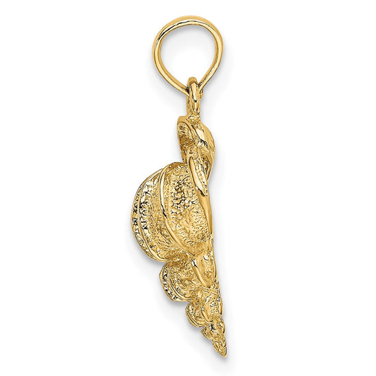 Gold Polished Sea Shell Pendants
