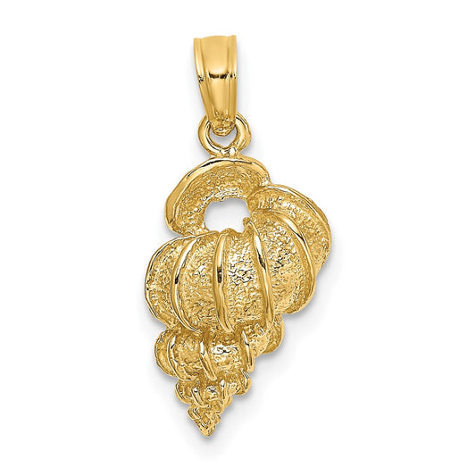 Gold Polished Sea Shell Pendants