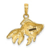 Gold Polished Fish Pendants