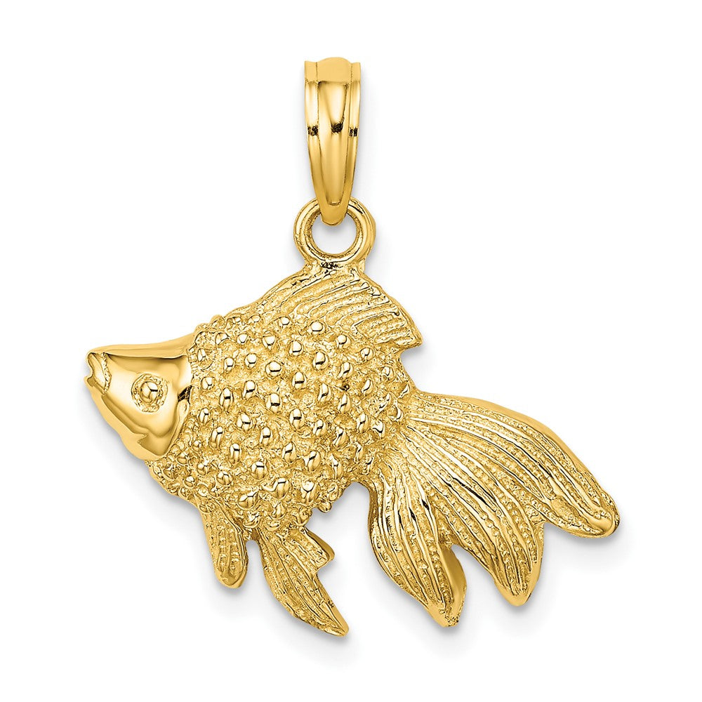 Gold Polished Fish Pendants