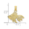 Gold Polished Fish Pendants
