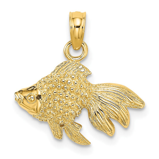 Gold Polished Fish Pendants