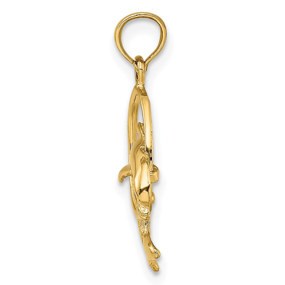 Gold Polished Dolphin Pendants