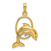 Gold Polished Dolphin Pendants